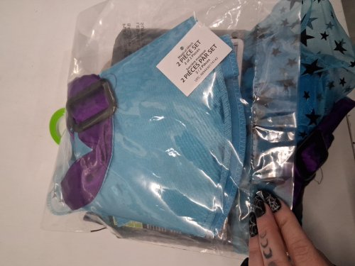 2PC TODDLER MAGICAL WITCH COSTUME DRESS AND HAT - 2T - BLUE/PURPLE image 2