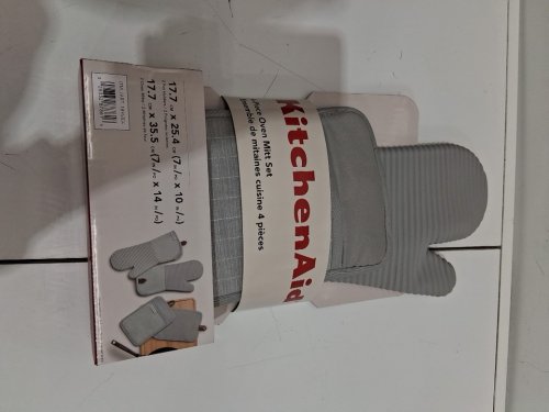 3pc KitchenAid Oven Mitt & Potholder Set - grey (MODEL:1896304) image 2