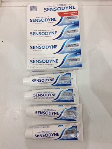 4PK SENSODYNE TRIPLE CLEANING TOOTHPASTE - WHITENING plus tartar fighting - 145ML/EACH image 2