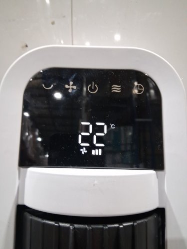 omnibreeze premium 38" Rotating tower fan with wifi CONTROL, 5-SPEEDS & REMOTE - white/BLACK (model: 5333021/dc2313r-g) image 4