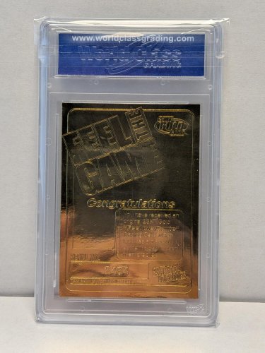BARRY BONDS GAME USED BAT CHIP CARD - WCG GEM MINT 10 - 2002 GOLD COLLECTION FEEL THE GAME 23K GOLD #2482 image 3