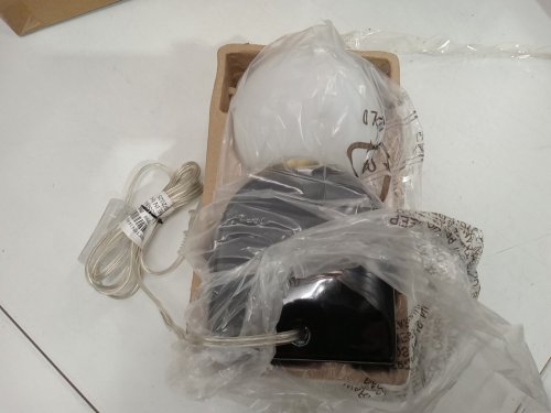 Room Essentials Orb Glass LED table lamp - 8.5" - Black image 3