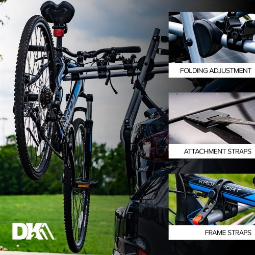 DK2 3-Bike Truck Mount Bicycle Carrier - 81lbs max capacity - 27.5” x 12.5” x 26” (model: BCR190) image 2