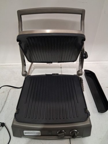 CUISINART GRIDDLER DELUXE 6-IN-1 ELECTRIC CONVERTIBLE GRILL - SILVER/BLACK - (MODEL: GR-150C) image 3