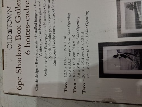 6pc old town shadow box gallery / picture frame - matte black (model : 1237474) image 4