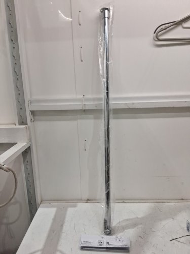 Amazon Basics Adjustable Length Clothes Hanging Rod with wall drill holes - 48" to 72" - chrome (model: ‎GAR-48-72-CHR) image 3