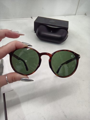 adults persol 100% uv protection full frame sunglasses - havana frame/ gradient blue lens ( model:Po0649) image 6