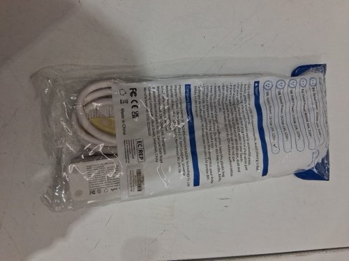 NTONPOWER Long Cord Power Strip Extension Cord with 6 plugs and 2 usb-a ports - 10ft - white image 3
