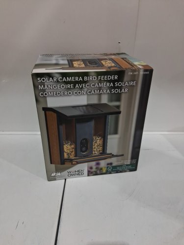 EVERGREEN SMART SOLAR CAMERA BIRD FEEDER - 1080P Full HD - 144° Vision - BLACK/NATURAL WOOD (MODEL: 1934060) image 2