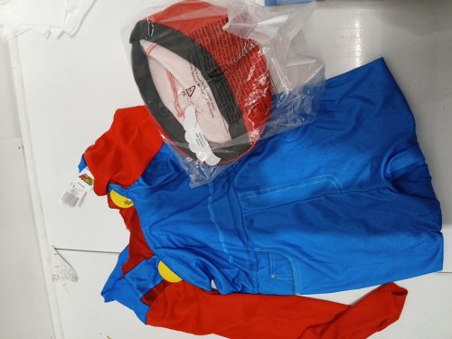 Boys Disguise Nintendo Super Mario Brothers Classic Costume - large (10-12) - RED BLUE image 2