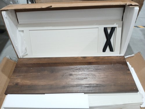 Farmhouse Double Tilt Out Trash Can Cabinet - 39.9" x 39.3" x 13.9" - 13 Gallon - White (Model: J1S040BS0M) image 5