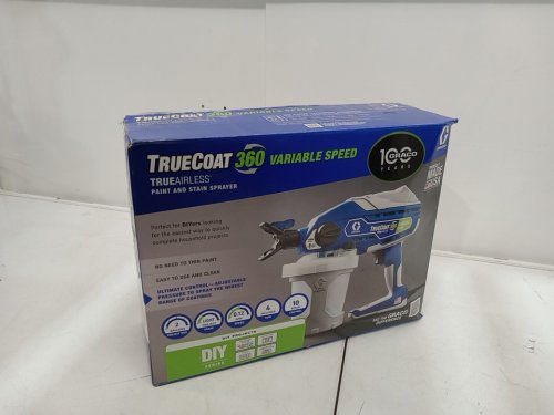 graco truecoat 360° airless paint sprayer with single speed - up to 2gal projects - blue/grey (model:26d280) image 2