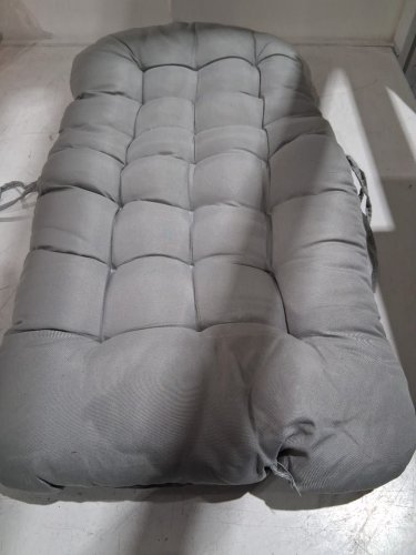 Outsunny tufted chaise lounge cushion - 25" x 13" - grey image 2