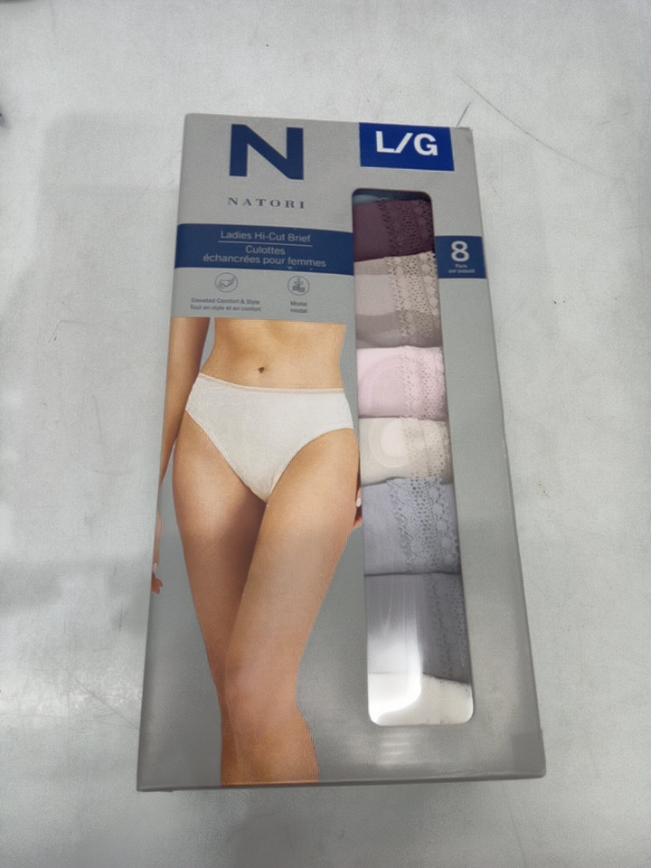 8PK WOMEN'S NATORI HI-CUT BRIEFS - large - ASSORTED (Style: 1809902) image 2