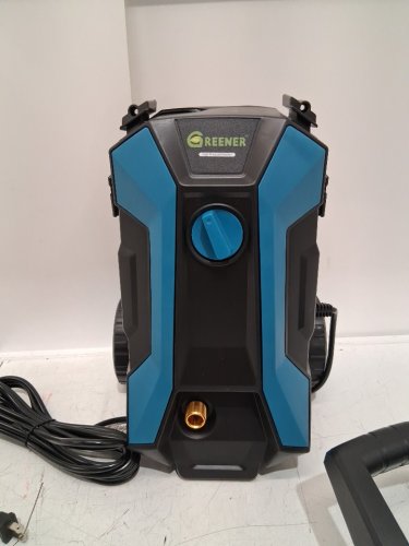 greener electric high-pressure washer with soap cannon and 23FT outlet hose - 2.4gpm - 4000PSI - Black/Blue (model: C5) image 6