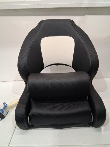 Costway Captain Bucket Boat Seat Waterproof PVC Leather - 330lbs capacity - black/white (model:NP11836BK) image 10
