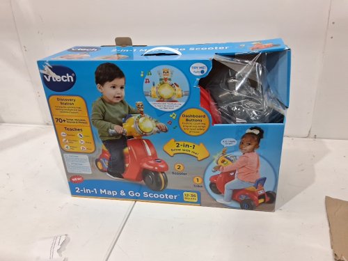 Vtech 2-in-1 map & go scooter, English Version - Age 1-3 Year - red/yellow (Model: 80-572300) image 2
