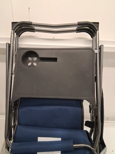 2PK Overmont Oversized Folding Camping Chair for Adults with Cooler Table & Pocket WITH Carry Strap - 450LBS - BLUE (MODEL: DChair-Blue-VC-new) image 4