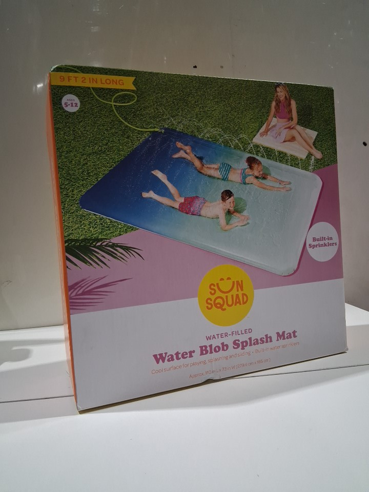 Sun Squad Water-Filled Blob Splash Mat with Built-in Sprinklers - 9FT 2" - BLUE image 2