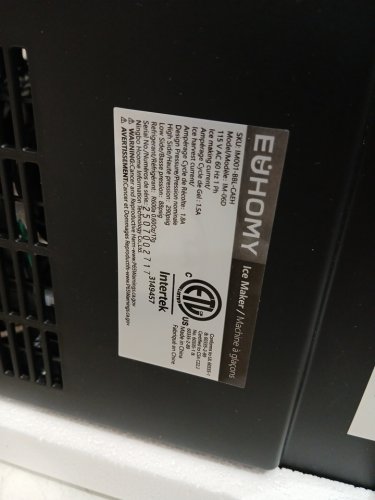 EUHOMY Countertop Ice Maker Machine - MAKES 26LB/Day - BLACK (MODEL: im-06d/IM001-Bbl-CAEH) image 3