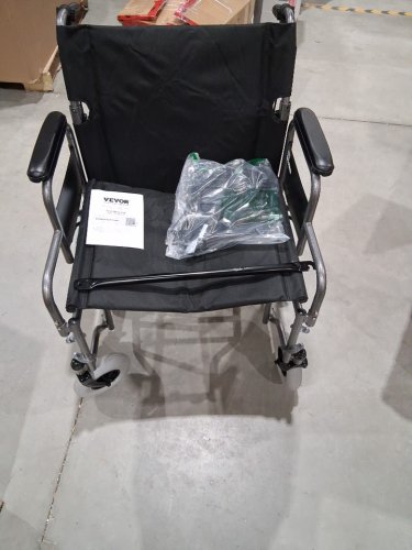 Adult Carbon Steel Transport Wheelchair - 300lbs max - black (model:  FS210ABEJP-61) image 4