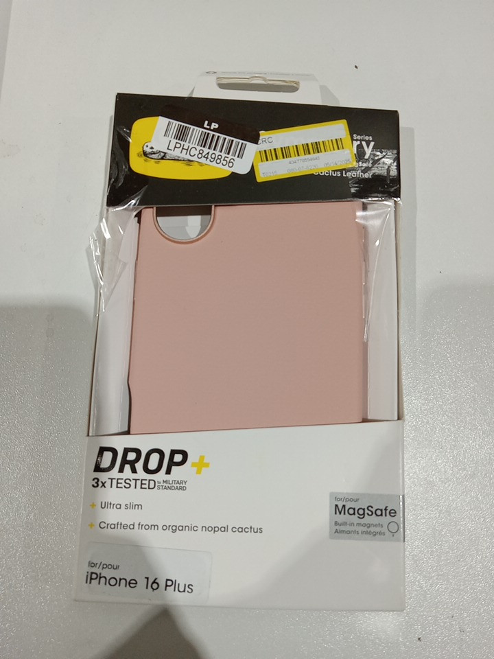 OtterBox Symmetry Series Cactus Leather iPhone 16 PLUS FOR MagSafe - Ballet Blush Pink image 2