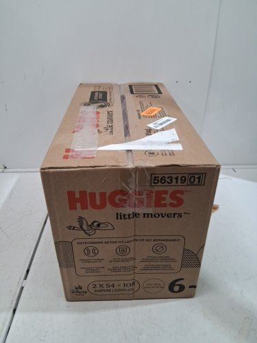 108pk huggies little movers outstanding active fit disposable baby diapers - size 6 - disney baby lion king image 4