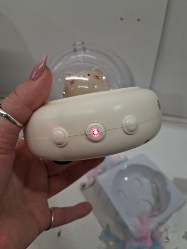 2-IN-1 RECHARGEABLE AUTOMATIC INTERACTIVE UFO CAT TOY - WHITE image 2
