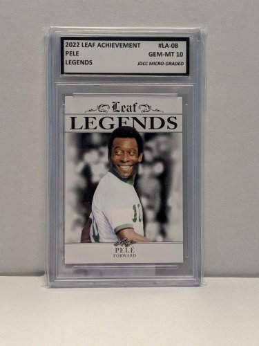 PELE LEGENDS FIFA CARD - JDCC GEM MINT 10 - 2022 LEAF ACHIEVEMENT #LA-08 image 2