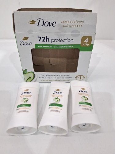 3PK DOVE 72H PROTECTION ADVANCED CARE DEODORANT - COOL ESSENTIALS - 74G/EACH image 2