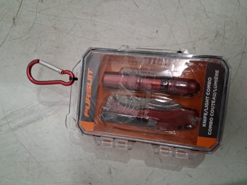 2PC Pursuit Knife and Light Combo with Case - RED image 2