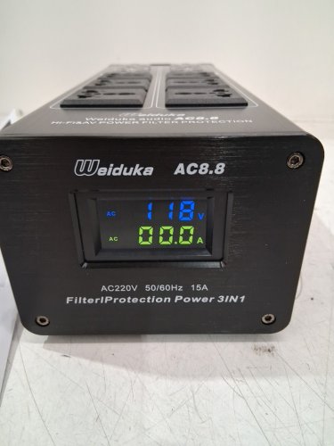 Weiduka AC8.8 Audio Filter Purifier Protection Plug-in Audio Socket Power Supply -220V - 50/60hz - 15a - Black (MODEL: AC8.8) image 4