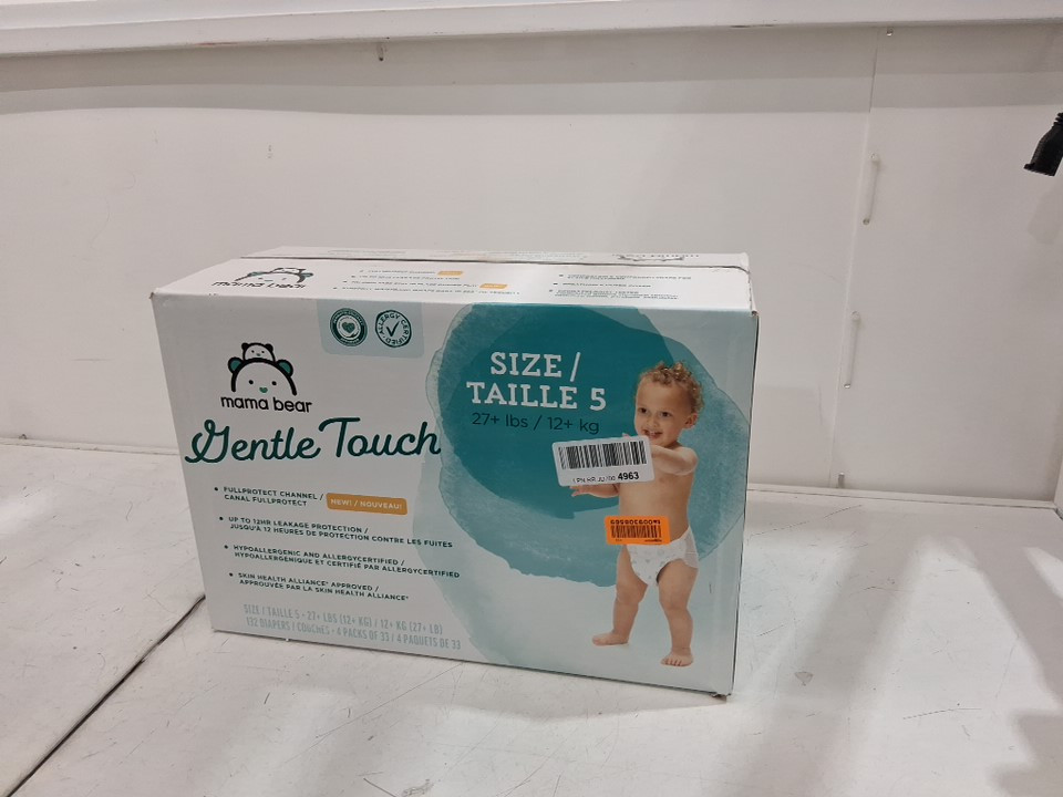 132PK MAMA BEAR GENTLE TOUCH DIAPERS - SIZE 5 (27+ LBS) image 2