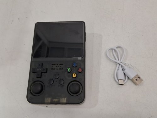 FINGEREVO HANDHELD GAME CONSOLE WITH 3.5" SCREEN & 10000+ GAMES - TRANSLUCENT BLACK (MODEL: R36S) image 3