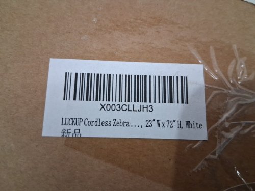 LUCKUP cordless ZEBRA ROLLER window BLINDS - 23" x 72" - WHITE (MODEL: CADZSTBML-23W) image 3