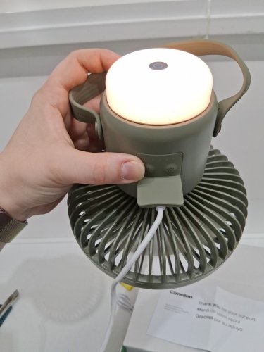 camelion rechargeable camping fan with led light - green (model: 1834925) image 4