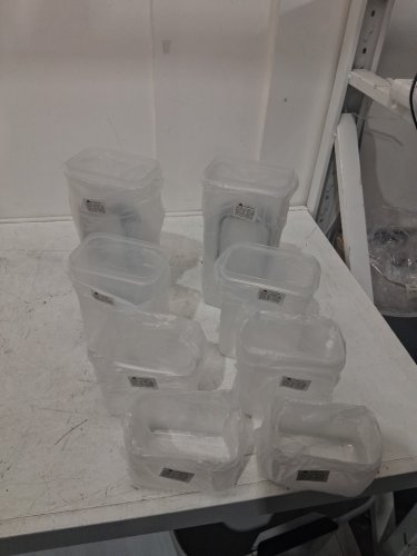 8PC PLASTIC FOOD STORAGE CONTAINER SETS - 2 0.5L - 2 1L - 2 1.5L - 2 2L - Clear (Model: XGBR-TC-PFS-LLCCS1-8P) image 3