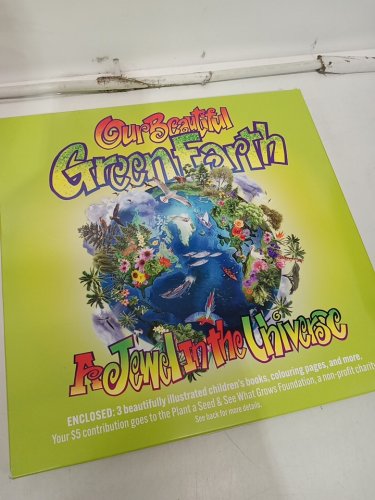 5PC Our Beautiful Green Earth Box Set with 3 Illustrated Kid's books, stickers, and activity book by the Plant a Seed and See What Grows Foundation image 2