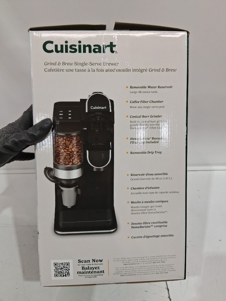 Cuisinart Conical Burr Grind & Brew Single-Serve Coffee Maker - black (model: DGB-2C) image 3