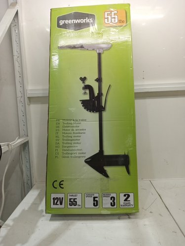 GREENWORKS TROLLING MOTOR FOR BOAT USE - 55lbs THRUST - 12V - GREEN (MODEL: 9000107) image 2