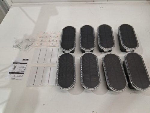 8pk ellasay waterproof solar fence lights - 3000/4000/6000k image 2