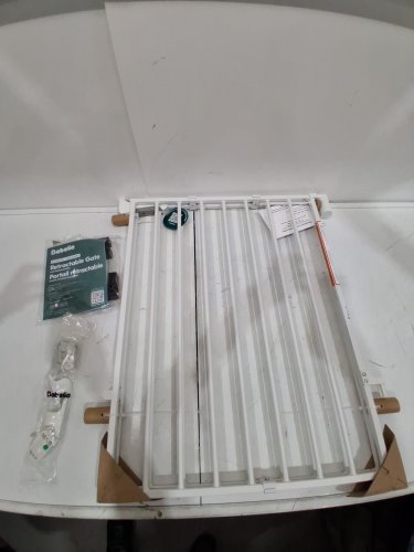 Babelio 2-in-1 easy swing Auto Close Baby/Dog Gate for Stairs - 26" - 43" x 28" - WHITE (model: bebam17) image 3
