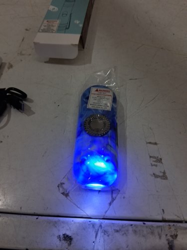 TBTeek Pet UV led Light and laser pointer spinning toy - 3.3" - blue image 2