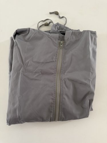 WOMEN'S Raincoats Waterproof with Hood Lightweight JACKET - MEDIUM - LIGHT GREY image 2