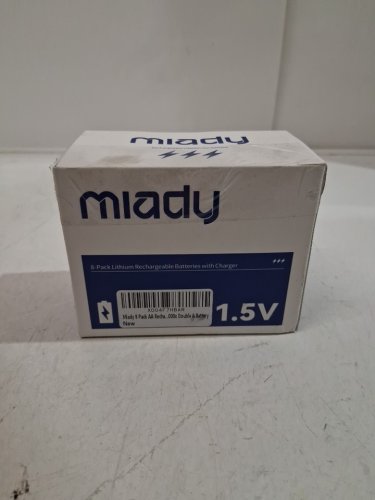 8PK MIADY LITHIUM RECHARGEABLE AA BATTERIES WITH CHARGING CASE - GREY (MODEL: TF-CD-066CE) image 4