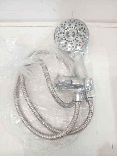 Chrome Handheld Shower Head Spray Massager - SILVER image 2