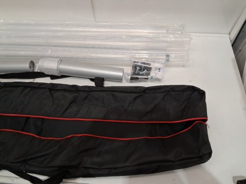 EMART Pipe and Drape Backdrop Stand Kit - Adjustable Metal Frame - 10FT x 10FT - (model: em-pdbs3030-2) image 7