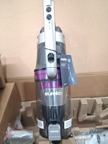 Eureka Cordless Rechargeable 3-IN-1 Stick Vacuum Cleaner WITH CLEANING STATION & ANTI-TANGLE NOZZLE FOR ALL FLOORS - GREY/PURPLE (MODEL: NEC490SE) image 7