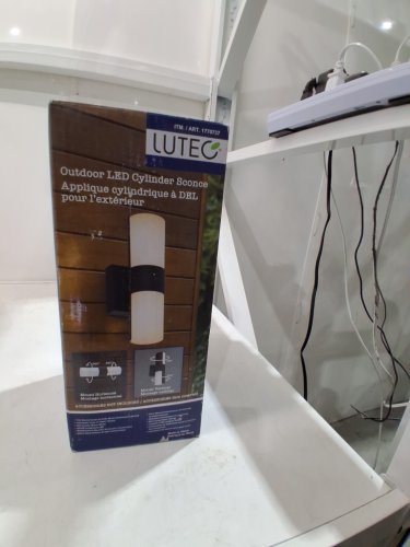 Lutec 2-IN-1 DESIGN Outdoor LED Cylinder Wall Sconce - 11.2" x 4.9" x 4.3" - 16.5W 800LM 3000K - BLACK/WHITE (MODEL: 1770737) image 2