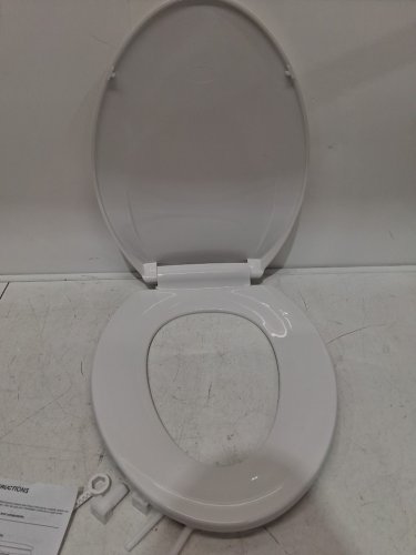 GARVEE ELONGATED SLOW CLOSE PLASTIC TOILET SEAT - 19" - WHITE (MODEL: PHO_11GXK800) image 4
